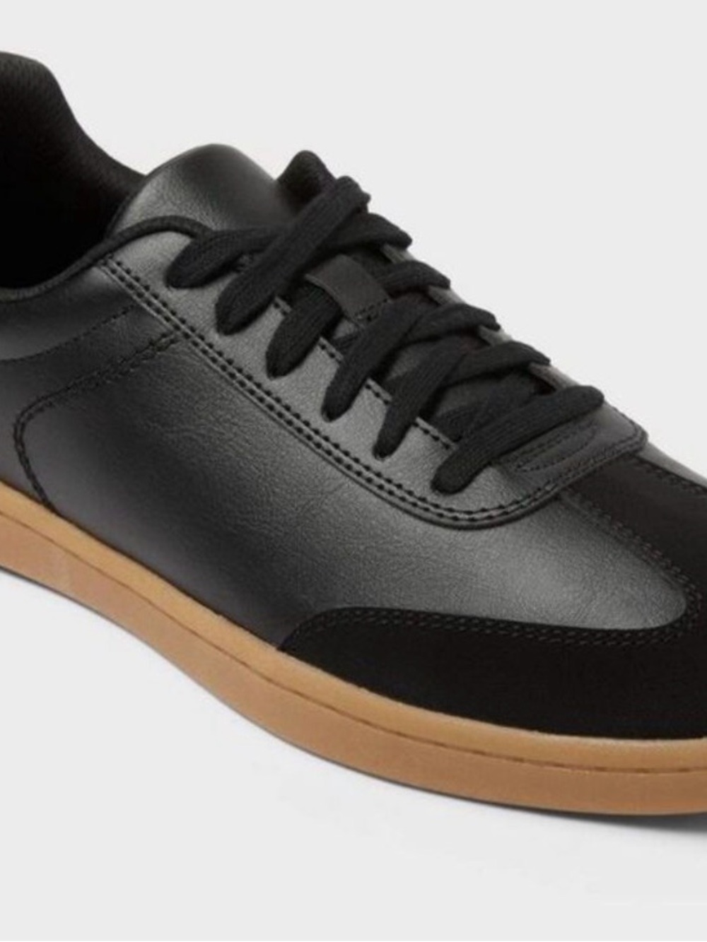 Goodfellow & Co Black Leather Sneakers with Gum Sole